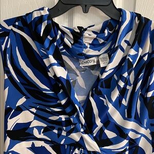 Chico's Abstract sleeveless top size 3